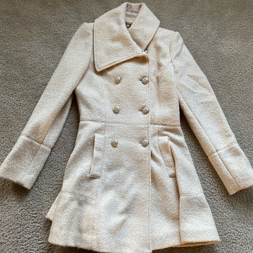 GUESS GOLD PEACOAT NWOT